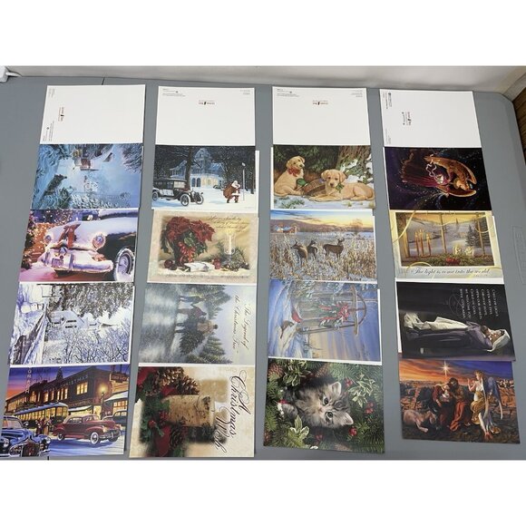 Leanin Tree Christmas Holiday Cards 32 Assortment Animals Scenic No Envelopes - Picture 1 of 2